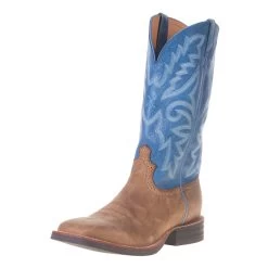 Twisted X Men's Ruff Stock Tan 14in. Sky Blue Top Cowboy Boot
