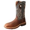 Twisted X Men`s Distressed Saddle 12` Peacock Alloy Square Toe Work Boot -Twisted X 141559 default l