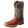 Men`s Twisted X Distressed Saddled 12in. Peacock Top Square Toe Cowboy Boot -Twisted X 145782 default l