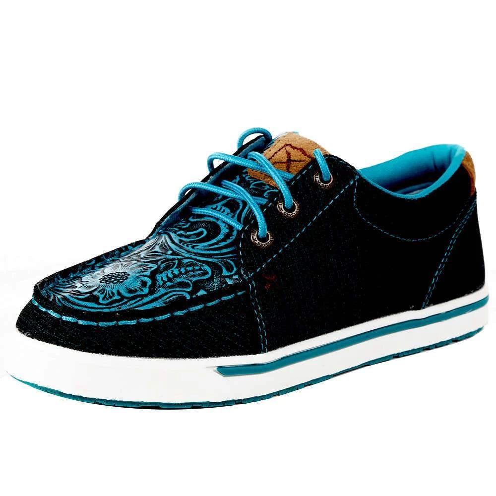 Twisted X Kids Blue Dura TWX Tooled Kicks Casual Shoe 3 Twisted X Kids Blue Dura TWX Tooled Kicks Casual Shoe