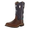 Twisted X Womens Brown 11in Navy Alloy Toe Work Boot -Twisted X 155640 default l