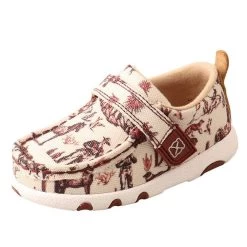 Twisted X Infant Maroon Ivory Cowboy Scene Moc