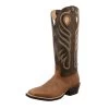 Twisted X Men's Buckaroo Buff Tan Vamp And Burnt Olive Shaft Cowboy Boot