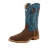 Twisted X Men's TechX 3 Chocolate Roughout 12in. Stormy Blue Top Square Toe -Twisted X 160656 default l