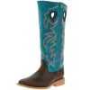 Twisted X Youth Dark Chocolate And Electric Turquoise Buckaroo Boot 2 Twisted X Youth Dark Chocolate And Electric Turquoise Buckaroo Boot -Twisted X 161413 default l