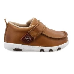 Twisted X Infant Tan Leather Velcro Driving Mocc -Twisted X ICA0023 4 25370