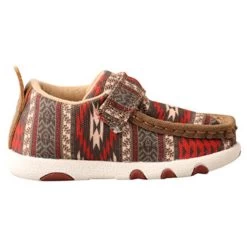 Twisted X Red And Brown Aztec Infant Moccasins -Twisted X IHYC001 4