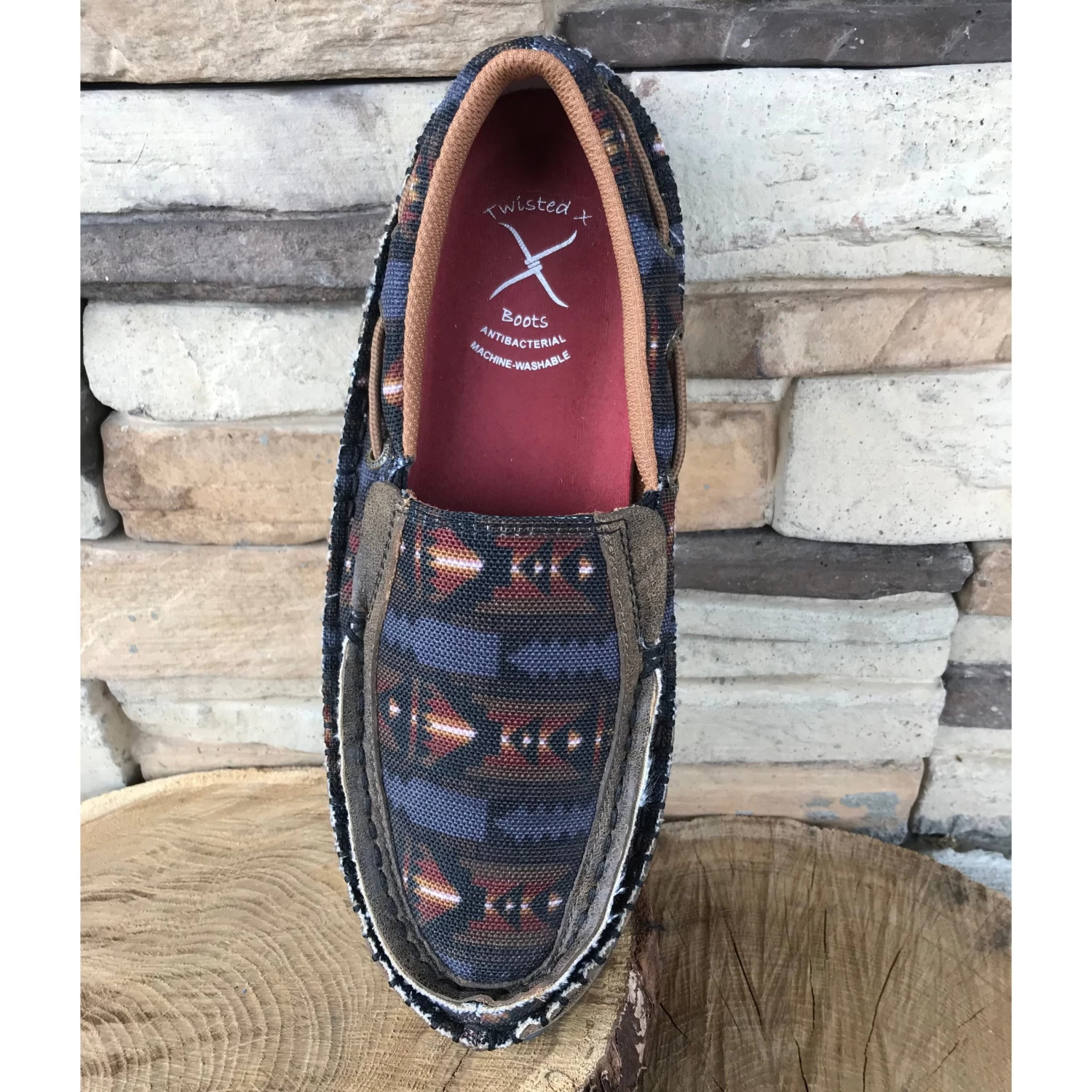 WE Exclusive ~ Twisted X Women's Grey Aztec Slip On Moc 4 WE Exclusive ~ Twisted X Women's Grey Aztec Slip On Moc - Image 2