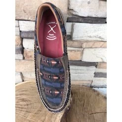 WE Exclusive ~ Twisted X Men's Grey Aztec Slip On Moc