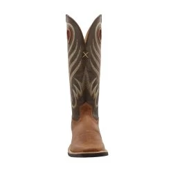 Twisted X Men's Buckaroo Buff Tan Vamp And Burnt Olive Shaft Cowboy Boot -Twisted X MBK0035 04