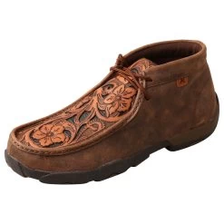 Twisted X Men's Black And Brown Cut Out Driving Moc