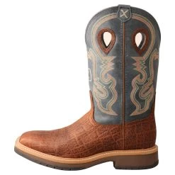 Men`s Twisted X Distressed Saddled 12in. Peacock Top Square Toe Cowboy Boot -Twisted X MHM0022 3