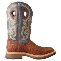 Men`s Twisted X Distressed Saddled 12in. Peacock Top Square Toe Cowboy Boot -Twisted X MHM0022 4