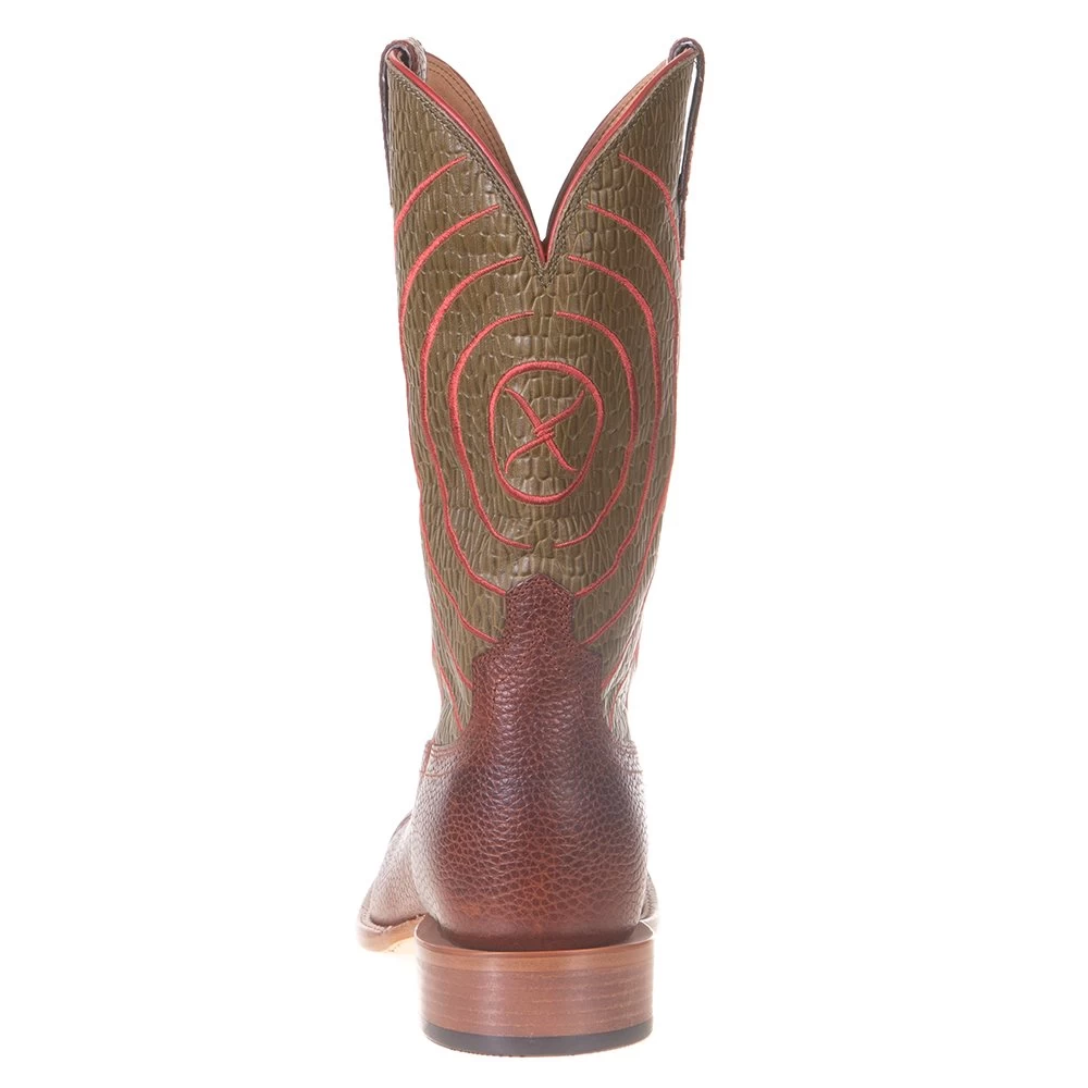 Twisted X Men's Hooey Peanut Distressed 12in. Olive Top Cowboy Boot 6 Twisted X Men's Hooey Peanut Distressed 12in. Olive Top Cowboy Boot - Image 4