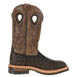 Twisted X Men's Lite Cowboy Caiman Print AlloyToe Work Boot -Twisted X MLCA003 4