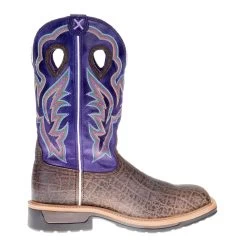 Twisted X Men's Brown Elephant Print 12in. Purple Alloy Toe Work Boots -Twisted X MLCA006 4