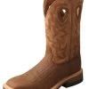 Twisted X Men's Dark Brown Tan Composite Square Toe Boot -Twisted X MLCCW05.01