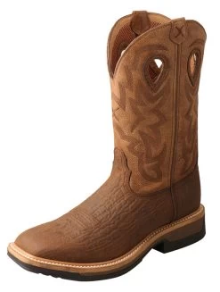 Twisted X Men's Dark Brown Tan Composite Square Toe Boot
