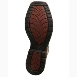 Twisted X Men's Taupe Bomber Lite Cowboy Square Toe Work Boot -Twisted X MLCW022 BT 510x700 1