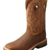 Twisted X Men's Dark Brown And Tan Square Toe Boot -Twisted X MLCWW05.01