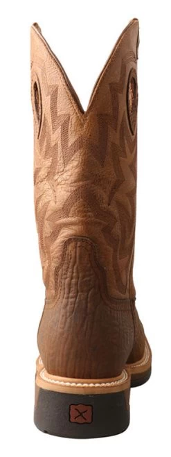 Twisted X Men's Dark Brown And Tan Square Toe Boot -Twisted X MLCWW05.06