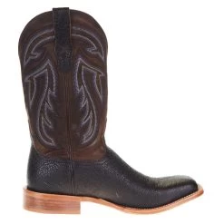 Twisted X Men's Rancher Black Bullhide 12in. Coffee Top Square Toe Boot -Twisted X MRAL023 4