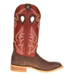 Twisted X Men's Twisted X Ruff Stock Smokey Chocolate 14in. Maroon Top Cowboy Boot -Twisted X MRSL043 4