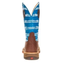 Twisted X Men's Burgandy 12in. Sky Blue Top Cell Stretch Soft Toe Work Boot -Twisted X MXB0001 3