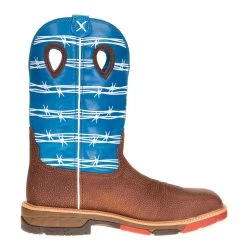 Twisted X Men's Burgandy 12in. Sky Blue Top Cell Stretch Soft Toe Work Boot -Twisted X MXB0001 4