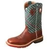 Twisted X Cognac Green Top Alloy Work Boot-Square Toe -Twisted X MXBA004.01