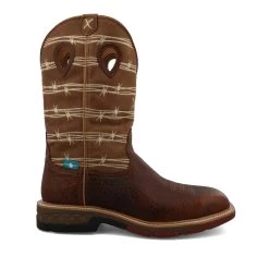 Twisted X Rustic Brown/Lion Tan Alloy Square Toe -Twisted X MXBAW05 04