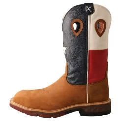 Twisted X Men's Light Brown 12in. Texas Flag Nano Toe Work Boot -Twisted X MXBN004 2