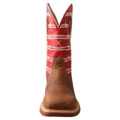 Twisted X Men`s Distressed Saddle 12` Red Barbwire Nano Toe Work Boot -Twisted X MXBNW01 4