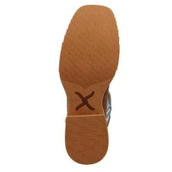 Twisted X Men's TechX 3 Chocolate Roughout 12in. Stormy Blue Top Square Toe -Twisted X MXTR002 06