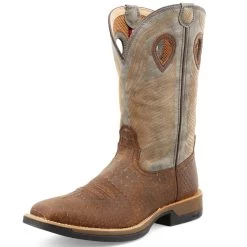 Twisted X 12" Brown And Grey Caiman Tech X Boots