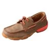 Twisted X Youth Brown And Coral Driving Moc -Twisted X Twisted X 2843