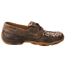 Twisted X Women's Distressed Leopard Bomber Boat Shoes -Twisted X WDM0057 4