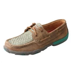 Twisted X Women's Bomber And Teal Fish Scale Look Driving Moc