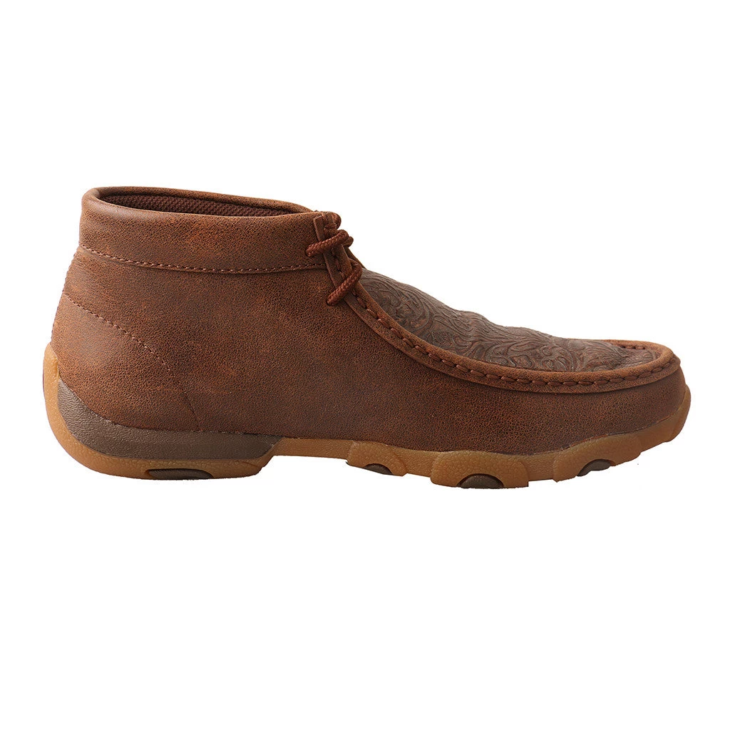 Twisted X Women's Rich Chocolate Floral Tooled Driving Moc 5 Twisted X Women's Rich Chocolate Floral Tooled Driving Moc - Image 3