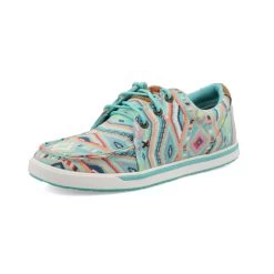 Twisted X Women's Turquoise And Aztec Hooey Loper Shoe