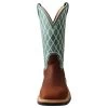 Twisted X Ladies Tobac 11` Turquoise Alloy Toe Square Toe Work Boot -Twisted X WXBA002 1