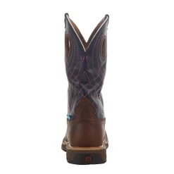 Twisted X Womens Brown 11in Navy Alloy Toe Work Boot -Twisted X WXBAW01 4