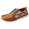 Twisted X Women's Brown Leather Aztec Zero-X Shoes -Twisted X WZX0006 01