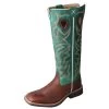 Twisted X Kid's Brown And Turquoise Buckaroo Square Toe -Twisted X YBK0005.01