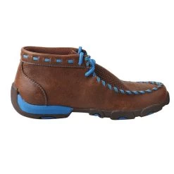 Twisted X Kids Twisted X Woven Brown And Blue Driving Mocs -Twisted X YDM0027 4
