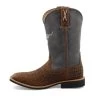 Twisted X Kids Chocolate And Dusty Blue Square Toe Boots -Twisted X YTH0017 02