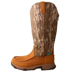 TWISTED X Men's 17in Snake Mossy Oak Bottomland Camo And Brown Boot (MXCBWS1) -Twisted X media 24376.1643811254