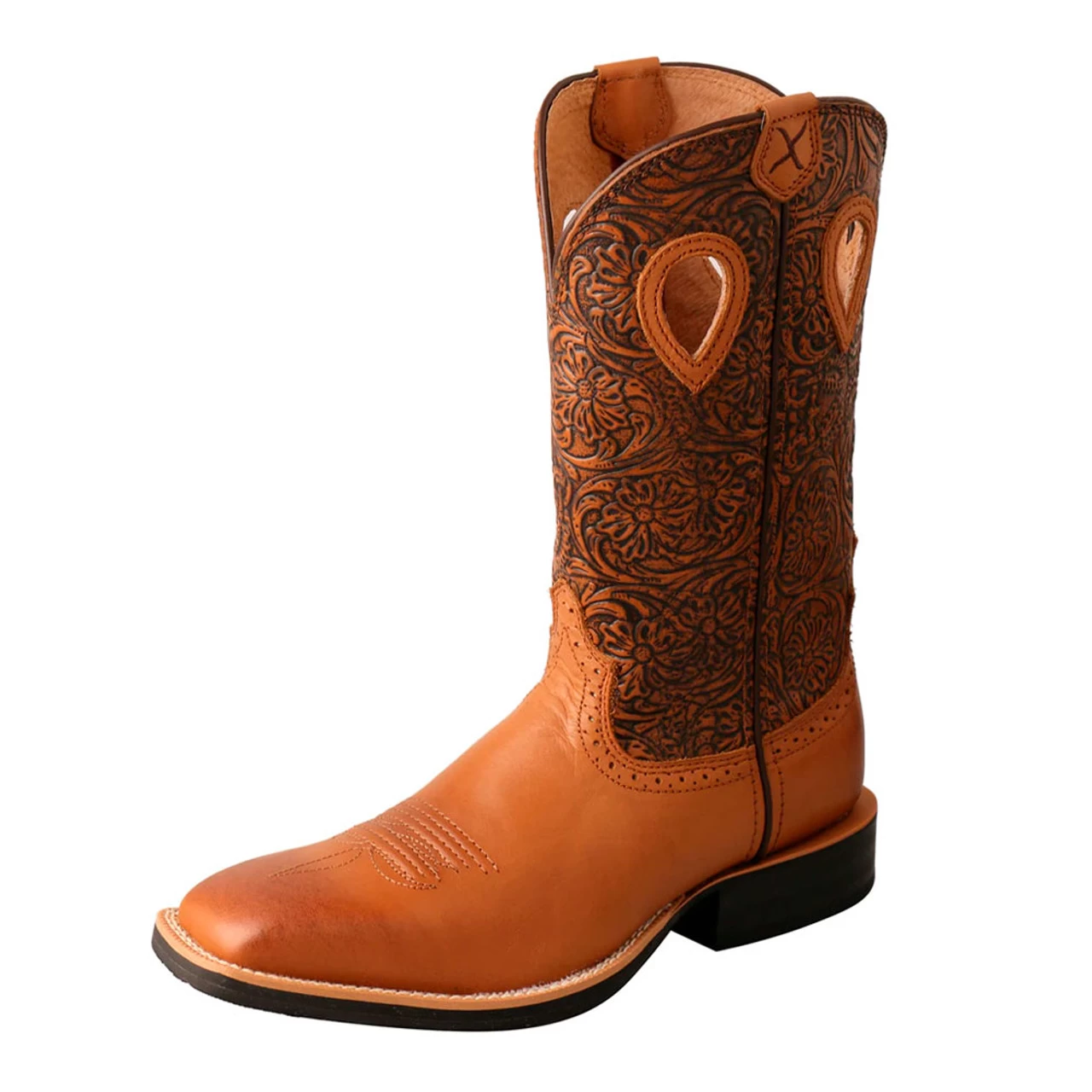 TWISTED X Women's 11in Ruff Stock Tan And Tooled Brown Boot (WRS0035) 3 TWISTED X Women's 11in Ruff Stock Tan And Tooled Brown Boot (WRS0035)
