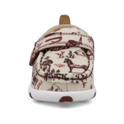 TWISTED X Infant Driving Moc Maroon/Ivory Casual Shoes (ICA0028) -Twisted X media 29951.1679727352