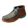 TWISTED X Womens Driving Brown/Turquoise Moccasins (WDM0072) -Twisted X media 36382.1606748403